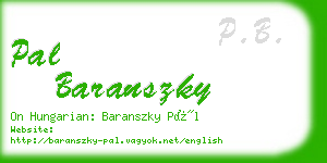 pal baranszky business card